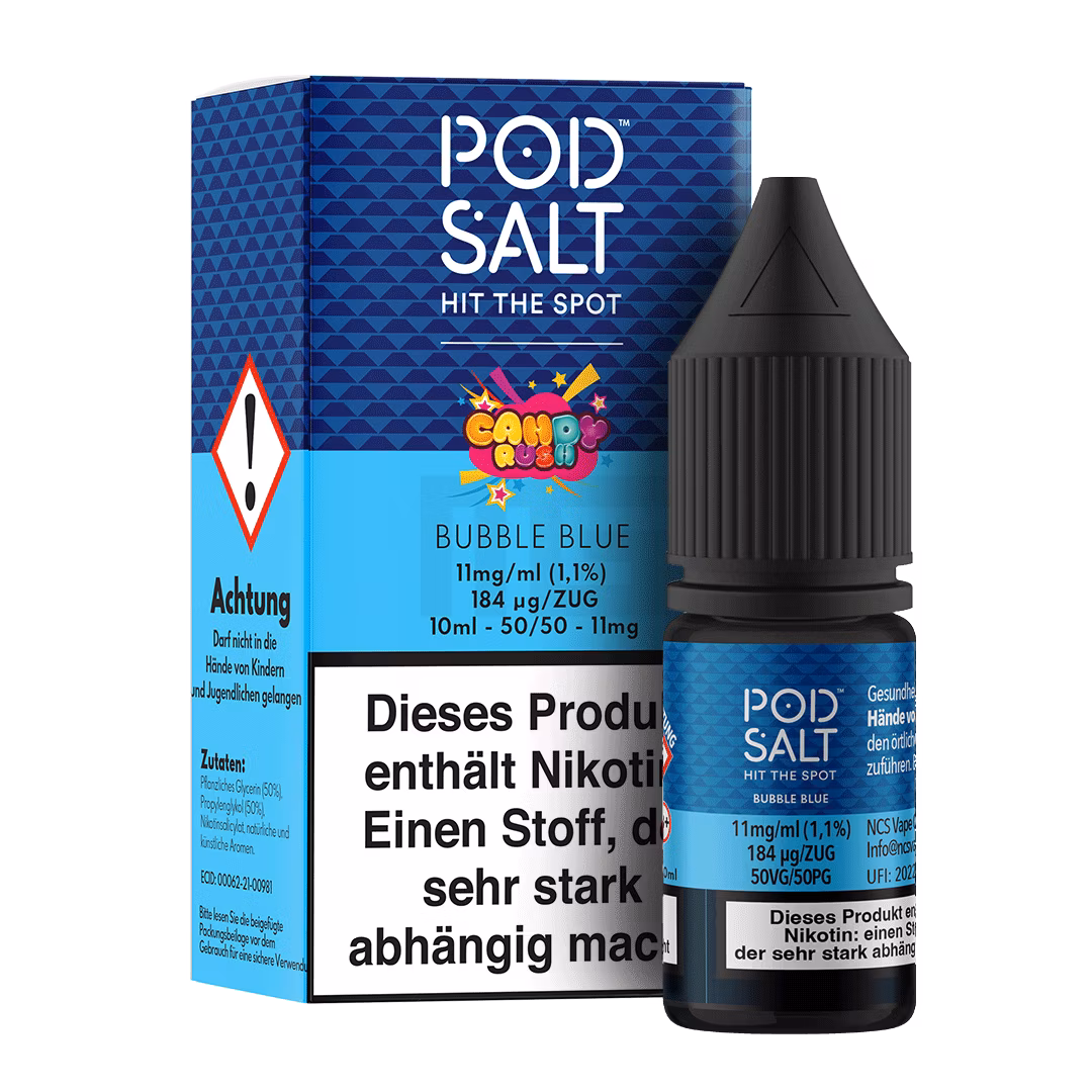Pod Salt - Fusion - Bubble Blue - Nikotinsalz-Liquid - 10ml - 11mg