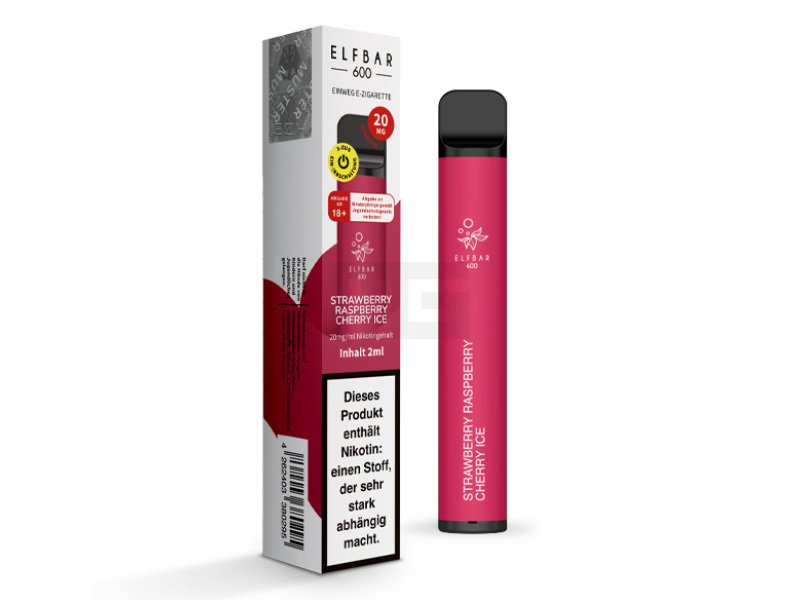 Elf Bar 600 Einweg E-Zigarette - Strawberry Raspberry Cherry Ice