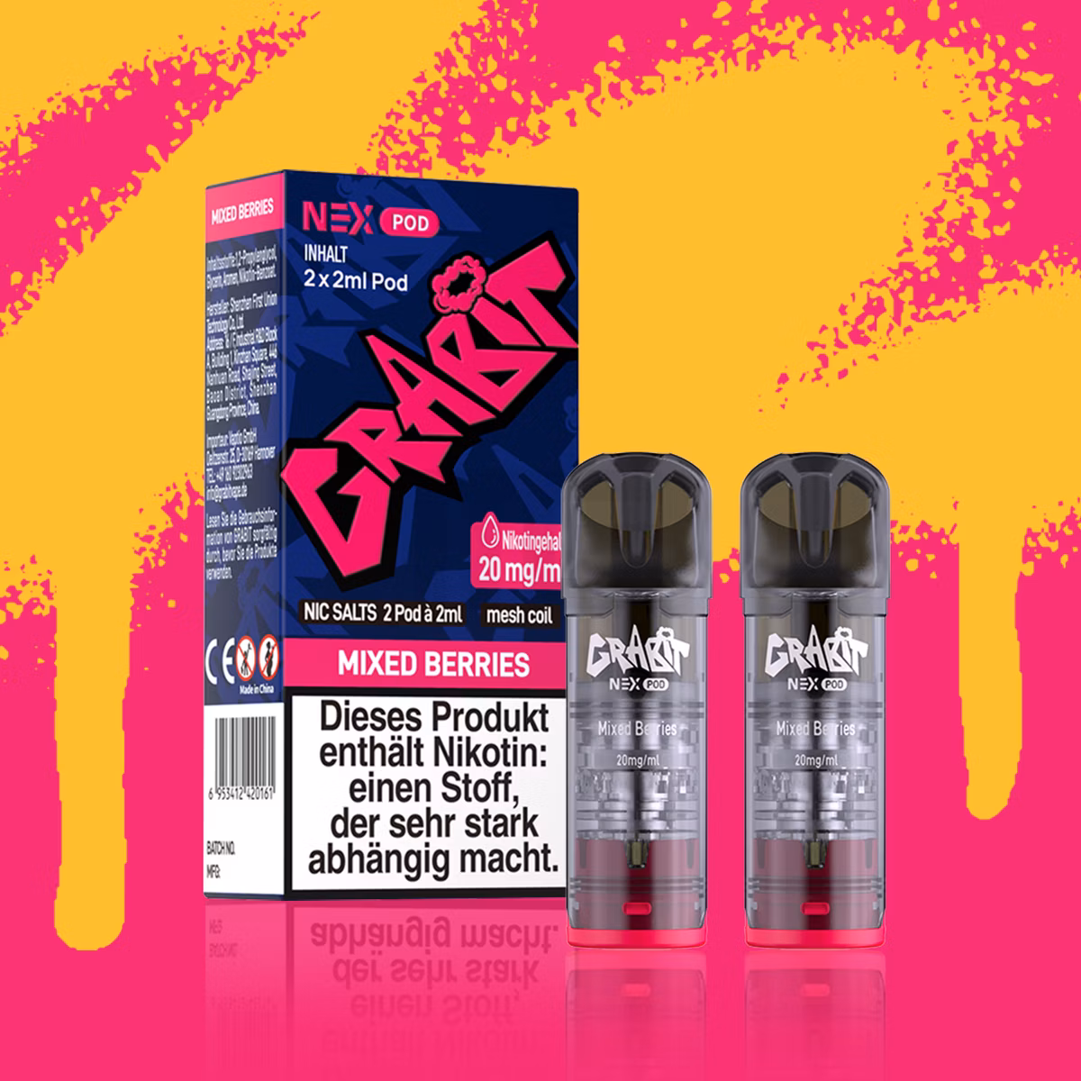 GRABIT - Nex - Prefilled Pod - 2ml - 2er Pack - Mixed Berries