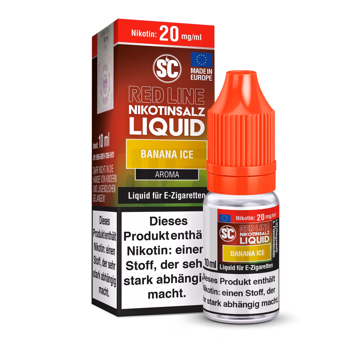 SC Red Line - Nikotinsalzliquid - 10ml - 20mg - Banana Ice SC Red Line - Nikotinsalzliquid - 10ml - 20mg - Banana Ice