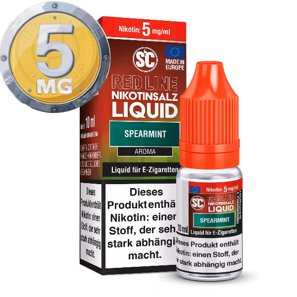 SC - Red Line - Spearmint - Nikotinsalz Liquid - 10ml - 5mg