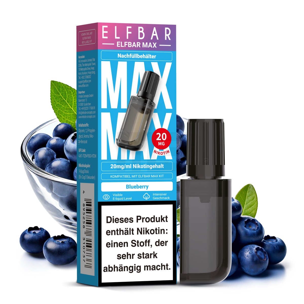 ELFBAR - MAX - Nachfülltank - CP - Blueberry