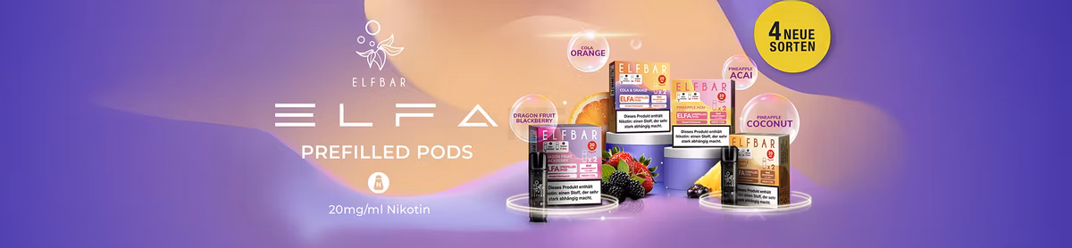 Neue ELFBAR ELFA 20mg Sorten — Freshishastore