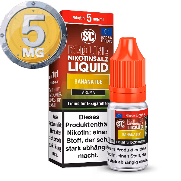 SC - Red Line - Banana Ice - Nikotinsalz Liquid - 10ml - 5mg