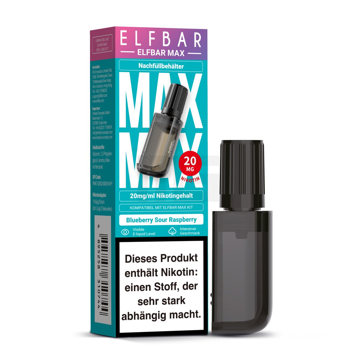 ELFBAR - MAX - Nachfülltank - CP - Blueberry Sour Raspberry