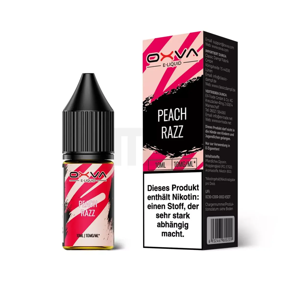 OXVA - Nikotinsalz Liquid - 10ml - Peach Razz - 10mg