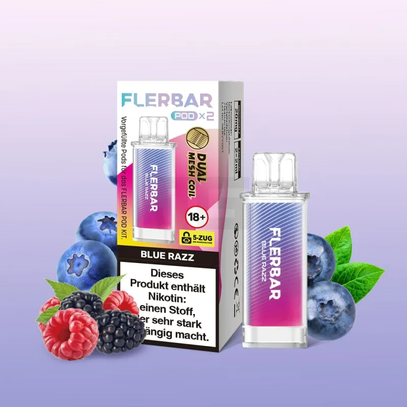 Flerbar Prefilled Pod - Blue Razz - 20mg - 2er Pack