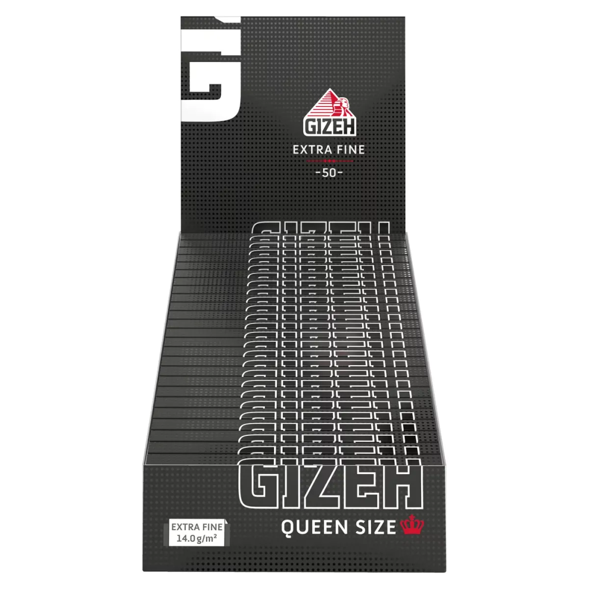 Gizeh - BLACK - Queen Size - Blättchen + Tips - Magnetverschluss - 34 Blättchen