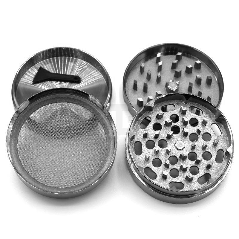 Grinder - Aluminium - 4-teilig - Silber - ø 60 mm