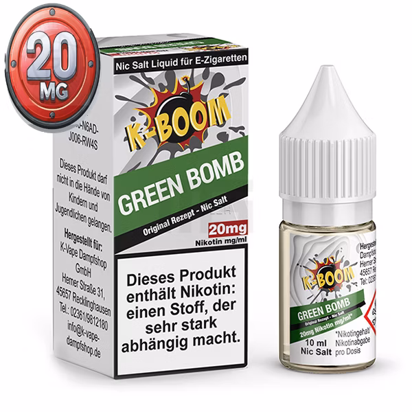 K-Boom - Green Bomb - Nikotinsalz Liquid - 10ml - 20mg