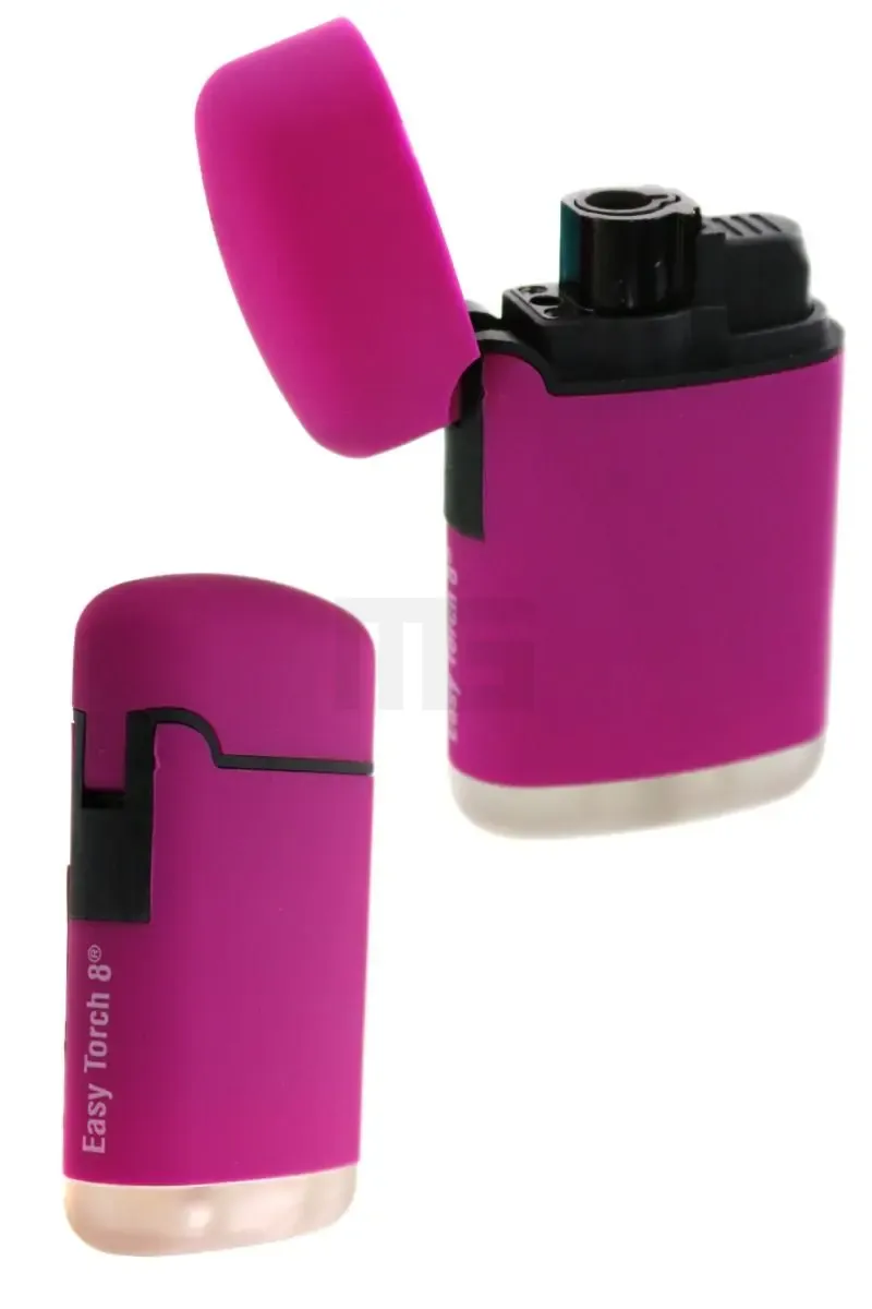Easy Torch - Happy 8 - Jet Flame - Rubber - Pink