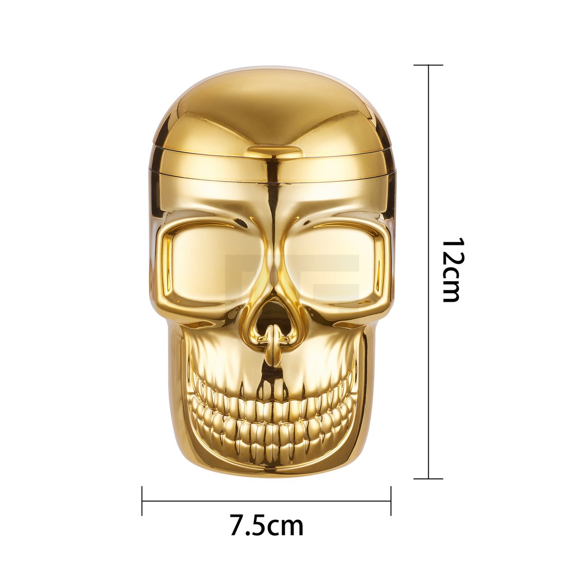 CHAMP HIGH - Skull Aschenbecher mit LED - 12 cm - Gold