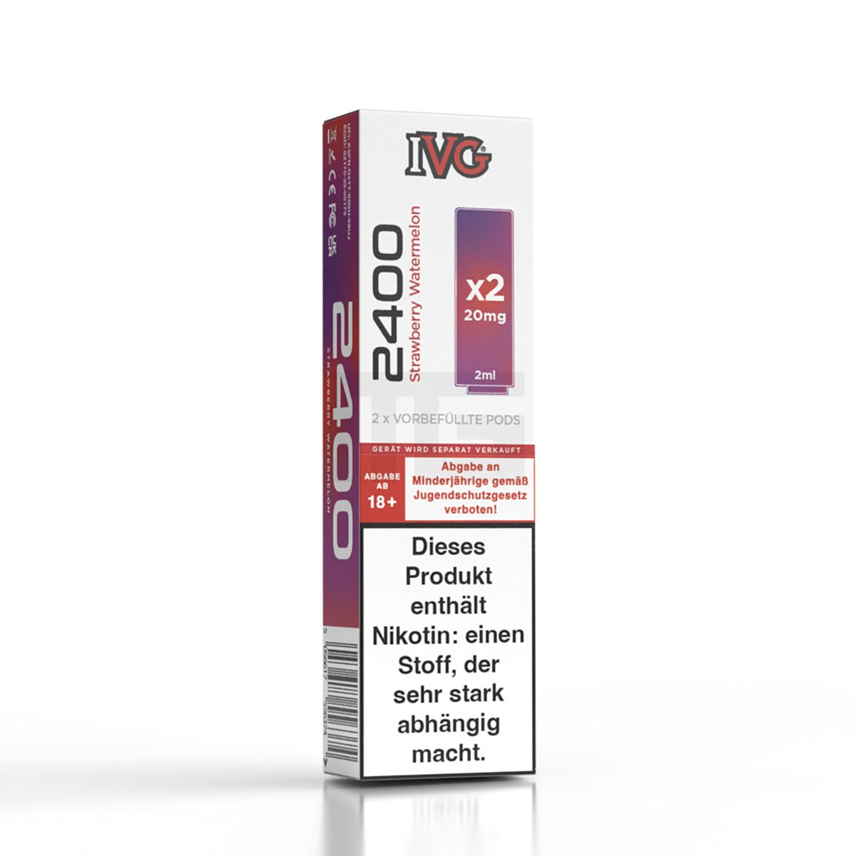 IVG - 2400 - Prefilled Pod - Strawberry Watermelon - 2ml - 2er Pack