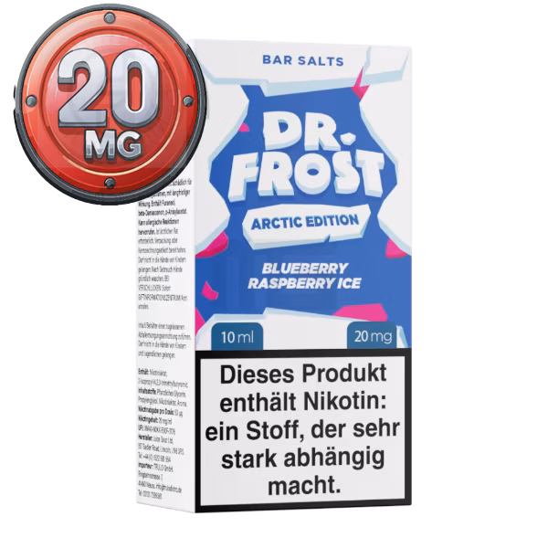 Dr. Frost - Arctic Edition Blueberry Raspberry Ice - Nikotinsalz Liquid - 10ml - 20mg
