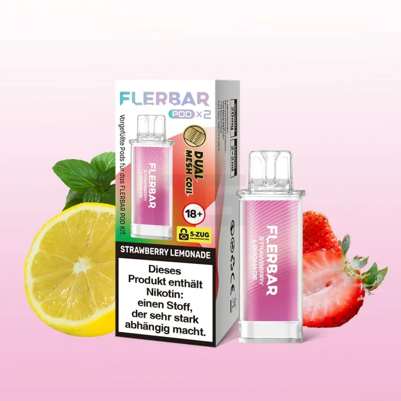 Flerbar Prefilled Pod - Strawberry Lemonade - 20mg - 2er Pack