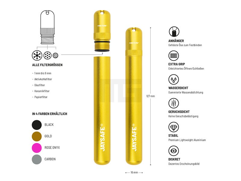Jaysafe - Jointholder Case - Gold