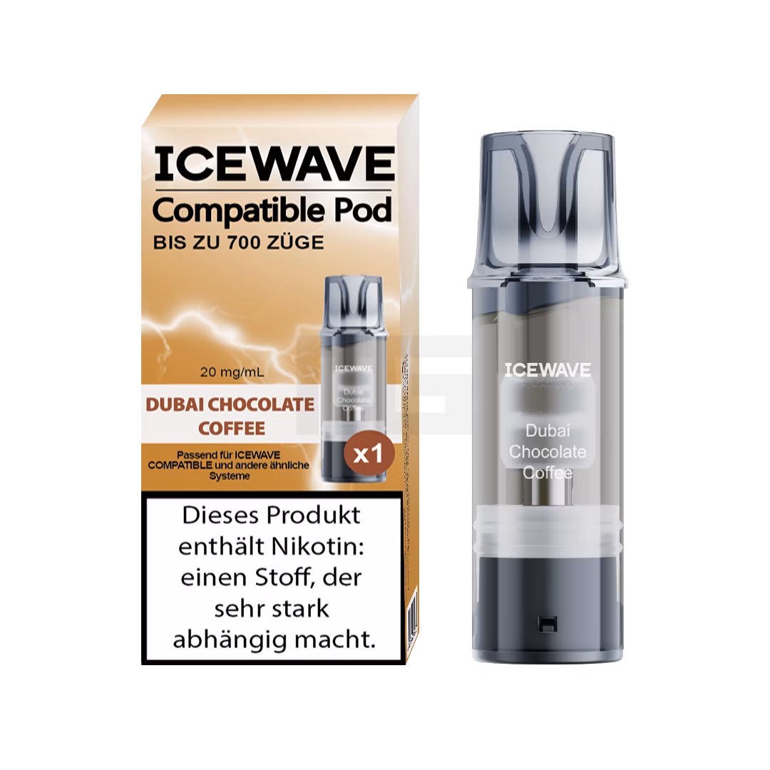 ICEWAVE - Prefilled Pod - 2ml - 3er Pack - Dubay Chocolate Coffee