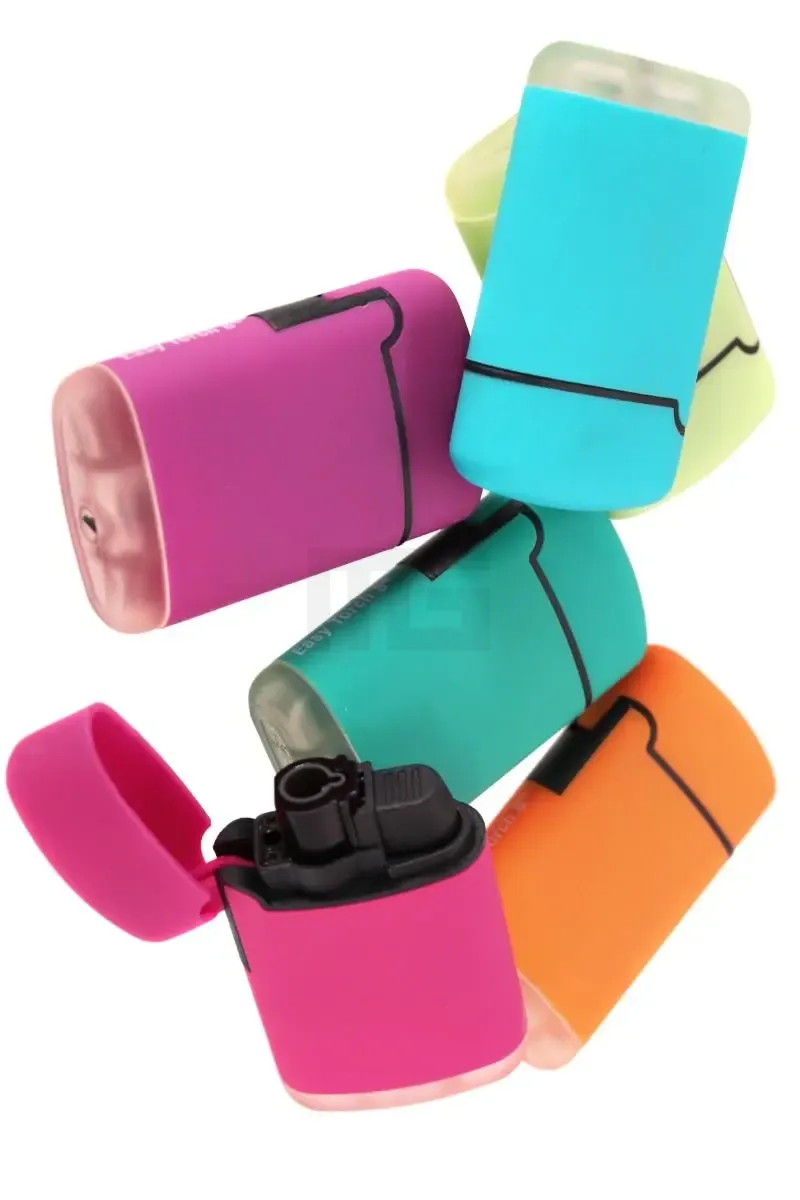 Easy Torch - Happy 8 - Jet Flame - Rubber - Pink