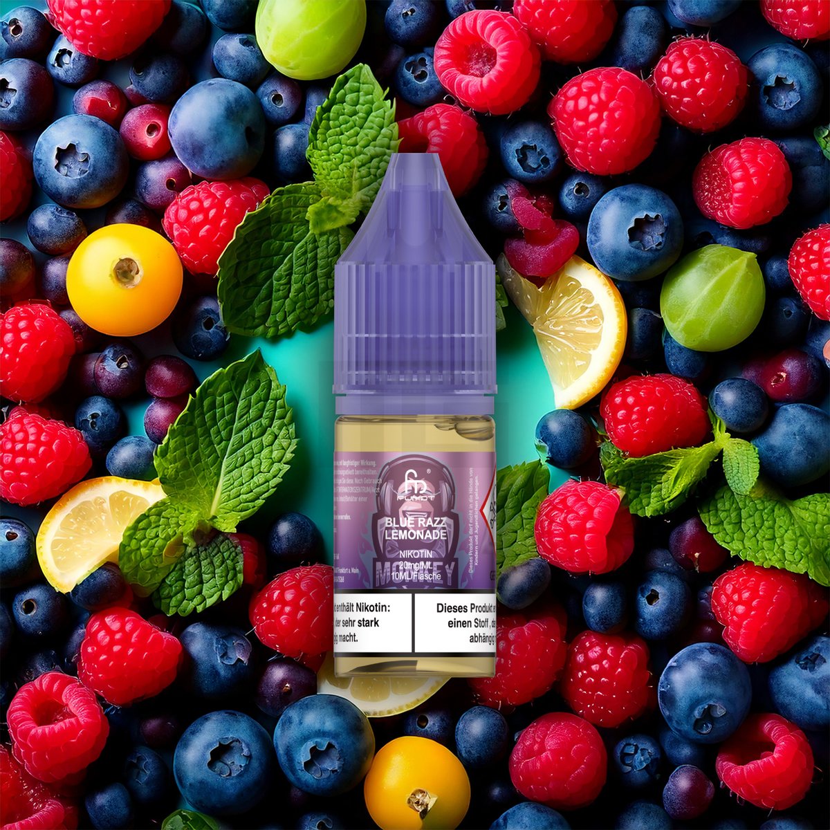 RandM - Tornado - Nikotinsalz-Liquid - 10ml - Blue Razz Lemonade | Nikotinsalz-Stärke : 10mg