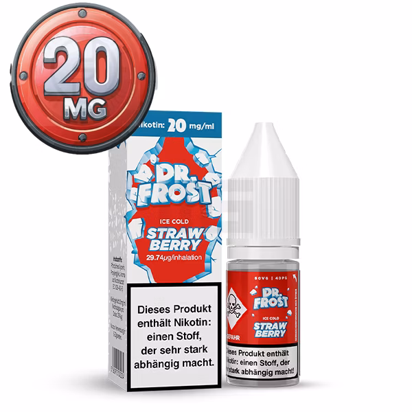  Dr. Frost - Ice Cold Cold Strawberry - Nikotinsalz Liquid 10ml 20mg