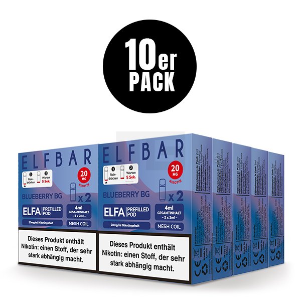 Elfbar - ELFA - Prefilled Pod - 2ml - 2er Pack - Blueberry BG