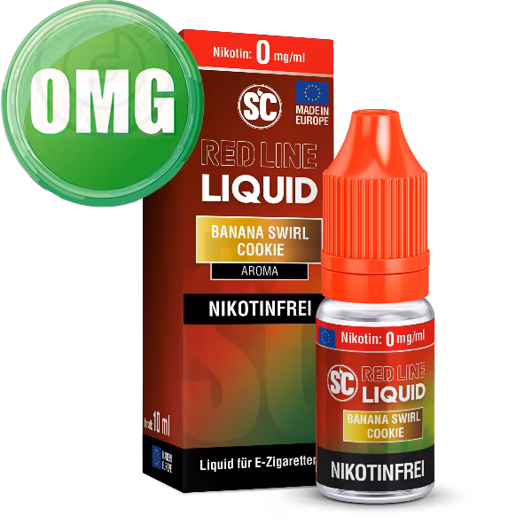 SC - Red Line - Banana Swirl Cookie - Nikotinsalz Liquid - 10ml - 0mg