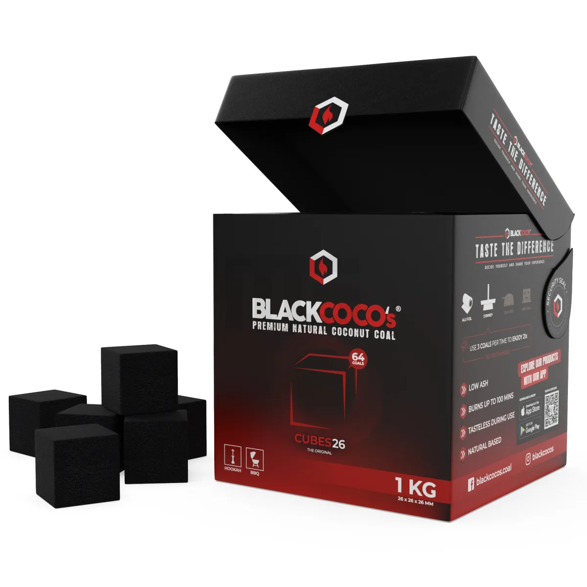 Blackcoco - Naturkohle - 26er - 1kg