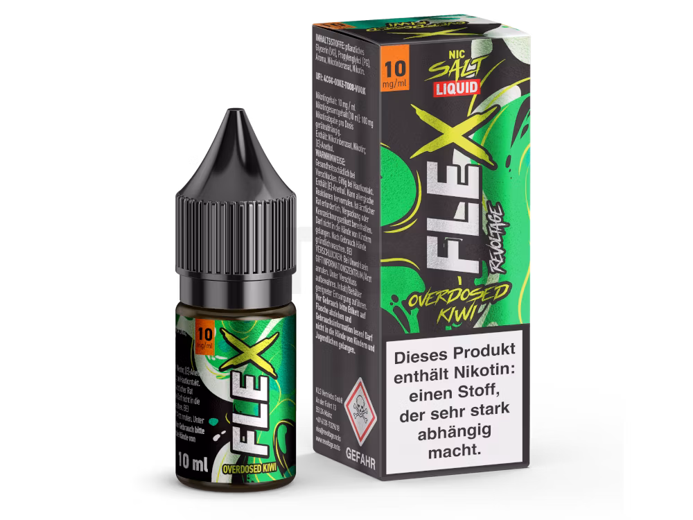 Revoltage - FLEX - Kiwi - Overdosed - Nikotinsalz Liquid - 10ml - 10mg