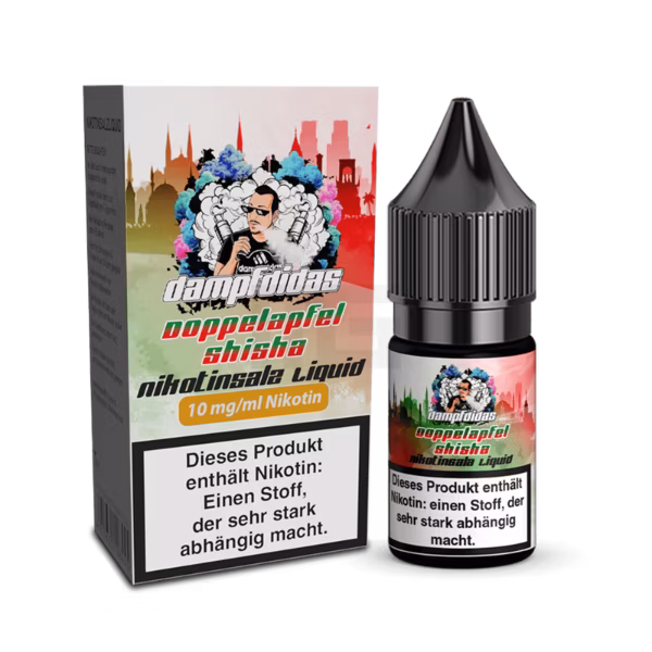 Dampfdidas - Doppelapfel Shisha - Nikotinsalz Liquid - 10ml - 10mg