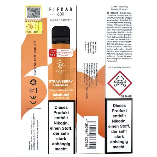 Elf Bar 600 - Strawberry Banana