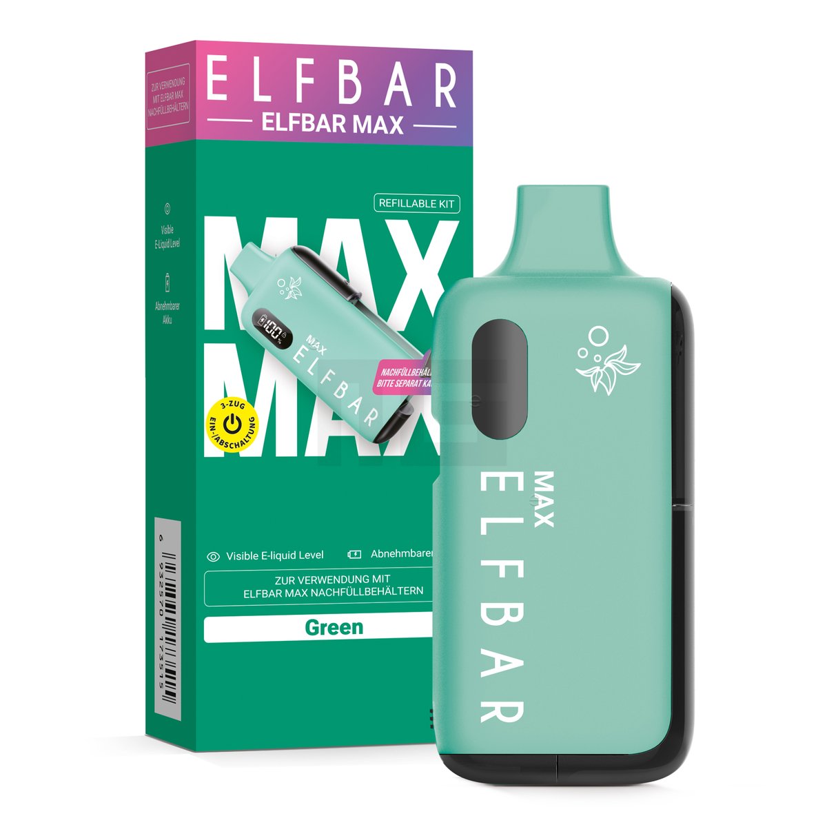 ELFBAR - MAX - Nachfüllbares Gerät - CP - Green