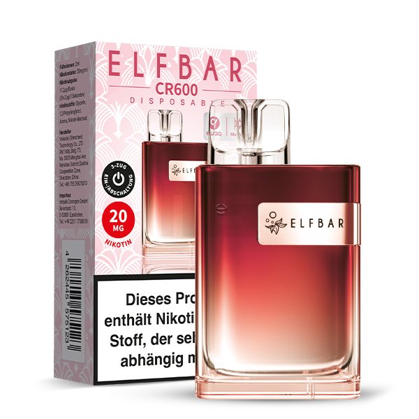 Elfbar - CR600 - Einweg E-Zigarette - Apple Peach - 20mg - CP