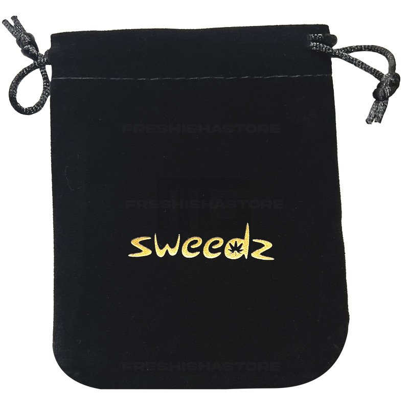 SWEEDZ - Satinbeutel mit Kordelzug - Schwarz - 10x12 cm
