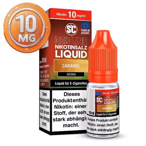 SC - Red Line - Caramel - Nikotinsalz Liquid - 10ml - 10mg