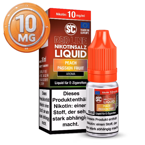 SC - Red Line - Peach Passion Fruit - Nikotinsalz Liquid 10 mg/ml