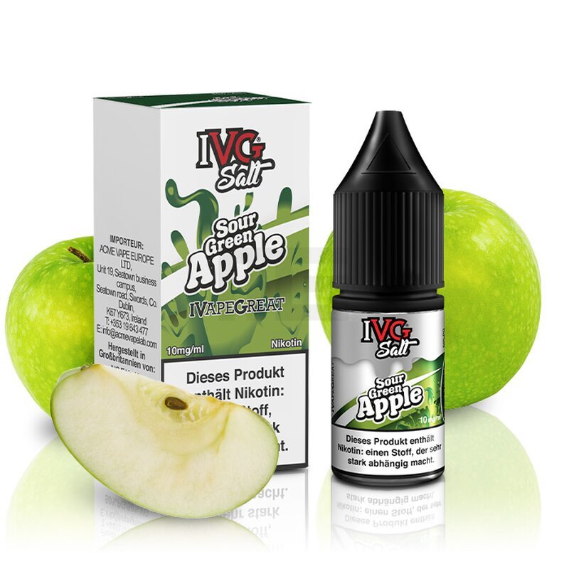 IVG - Salt - Nikotinsalz-Liquid - Sour Green Apple - 20mg - 10ml