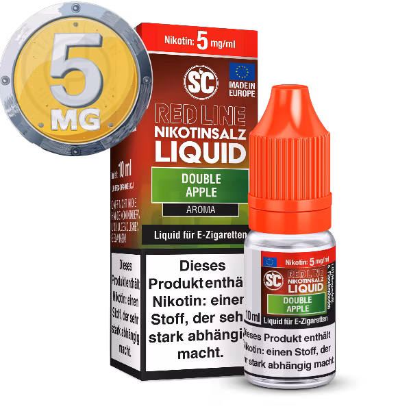 SC - Red Line - Double Apple - Nikotinsalz Liquid - 10ml - 5mg