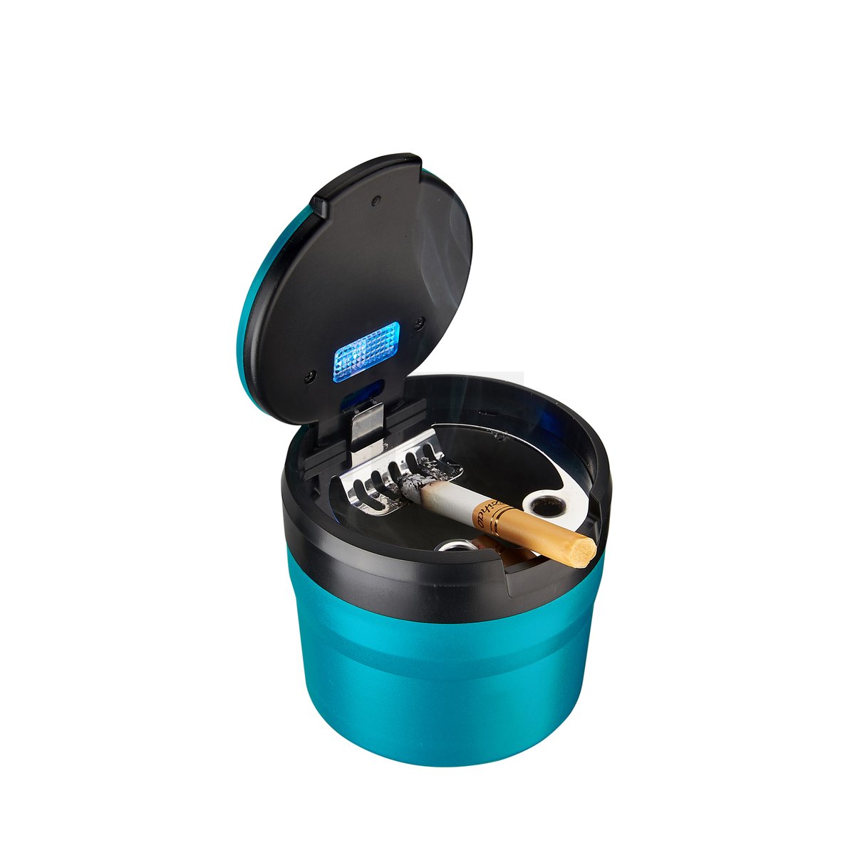 CHAMP ROUND – Aschenbecher mit LED-Licht - Black