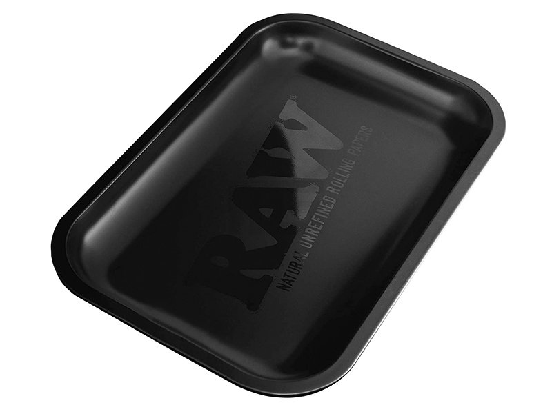 RAW - Rolling Tray - Drehunterlage Metall - Murdered - Black Matte - 27,5 x 17,5 cm