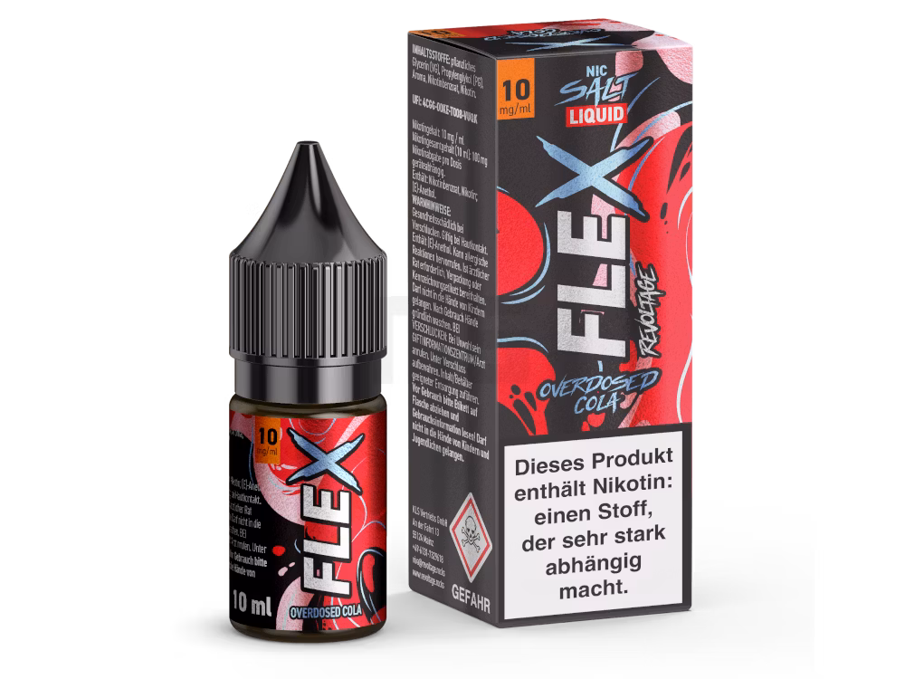 Revoltage - FLEX - Cola - Overdosed - Nikotinsalz Liquid - 10ml - 10mg