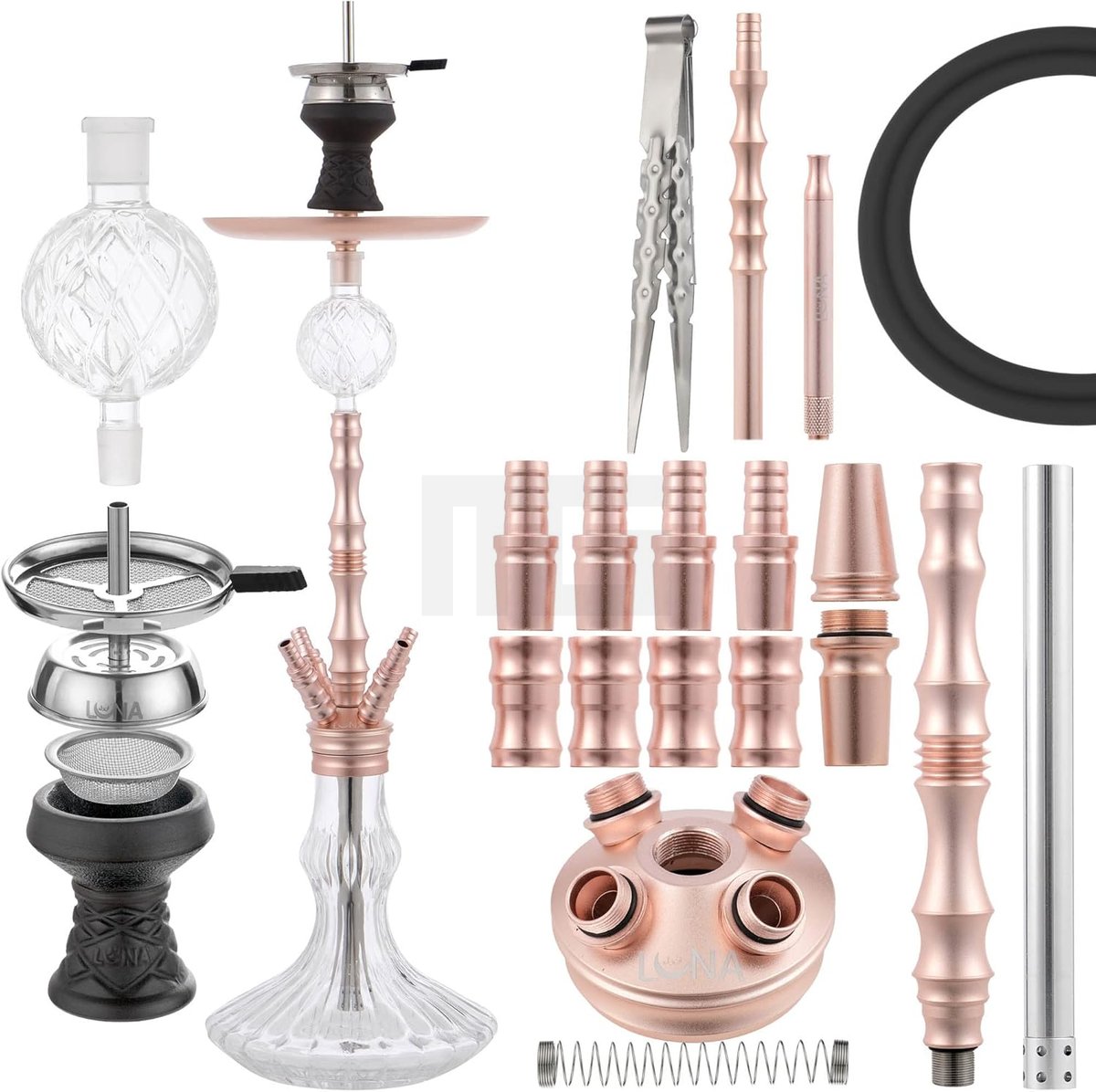 Luna Hookah - Bigima - Rose - Komplettset