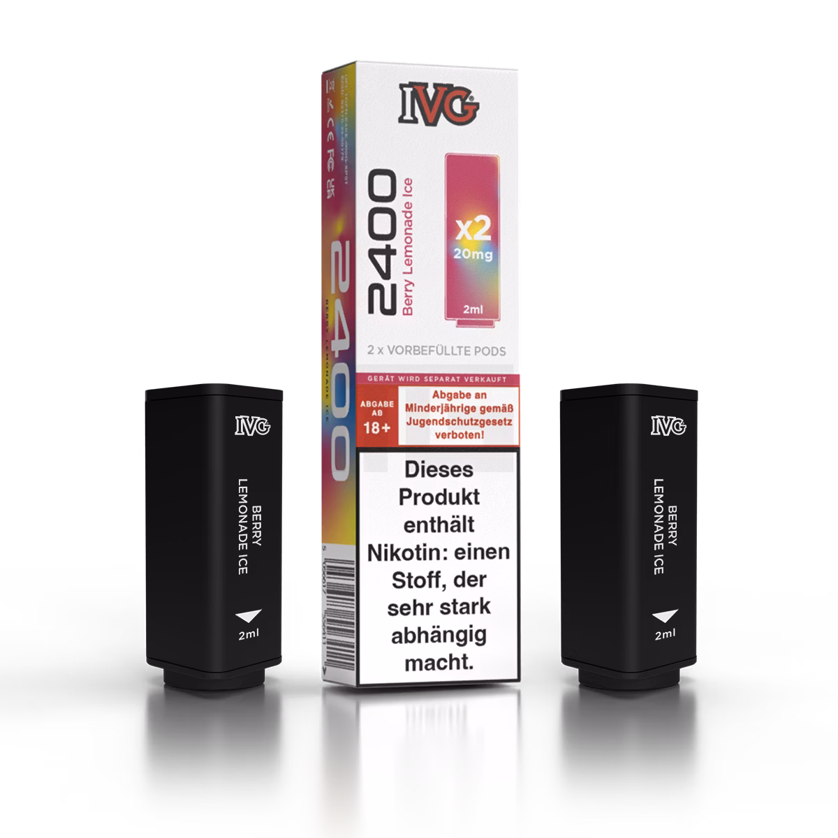 IVG - 2400 - Prefilled Pod - 2ml - 2er Pack - Berry Lemonade Ice IVG - 2400 - Prefilled Pod - 2ml - 2er Pack - Berry Lemonade Ice
