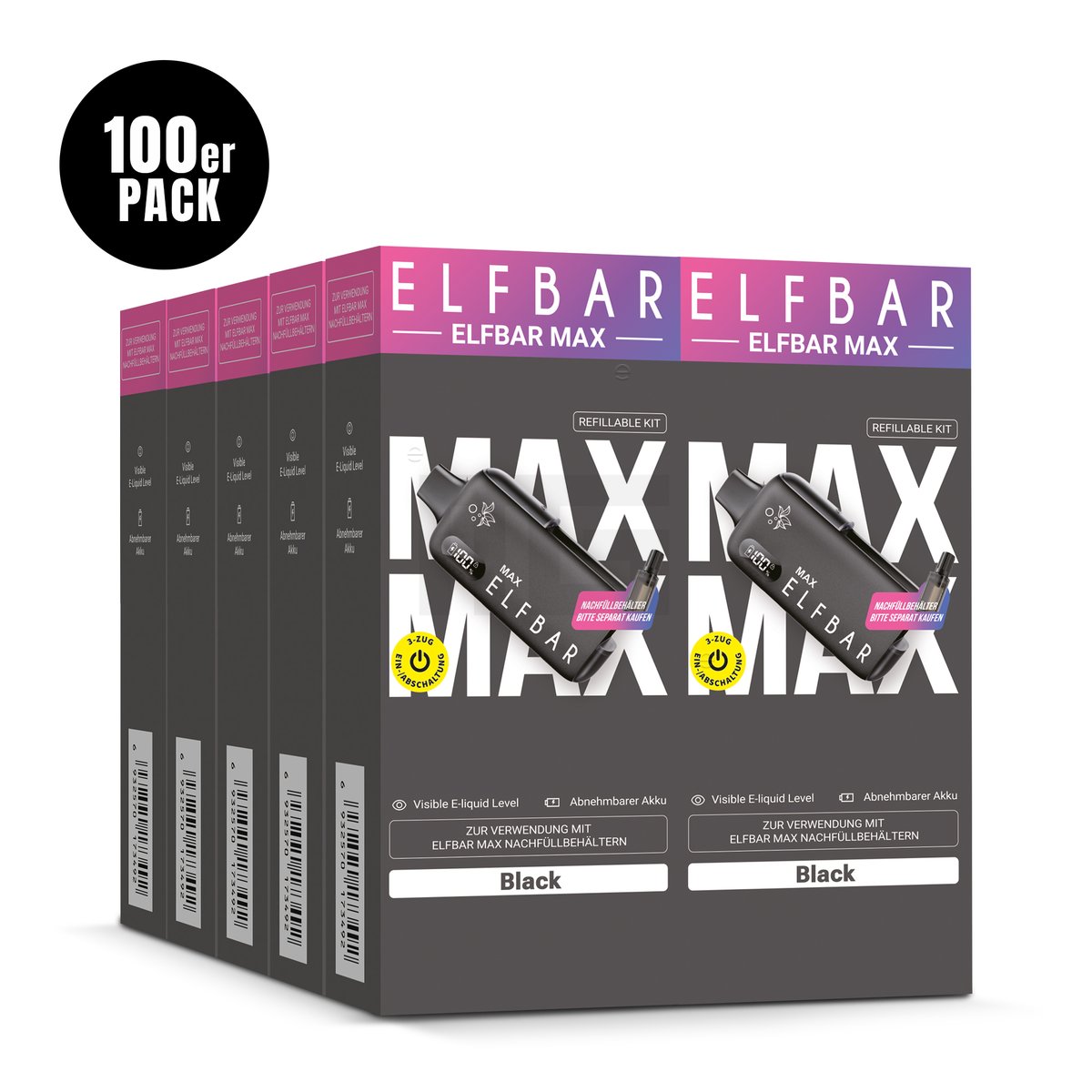 ELFBAR - MAX - Nachfüllbares Gerät - CP - Black
