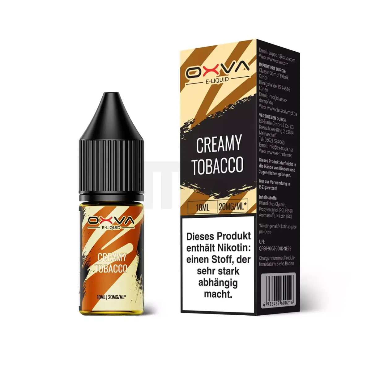 OXVA - Nikotinsalz Liquid - 10ml - Creamy Tobacco - 20mg