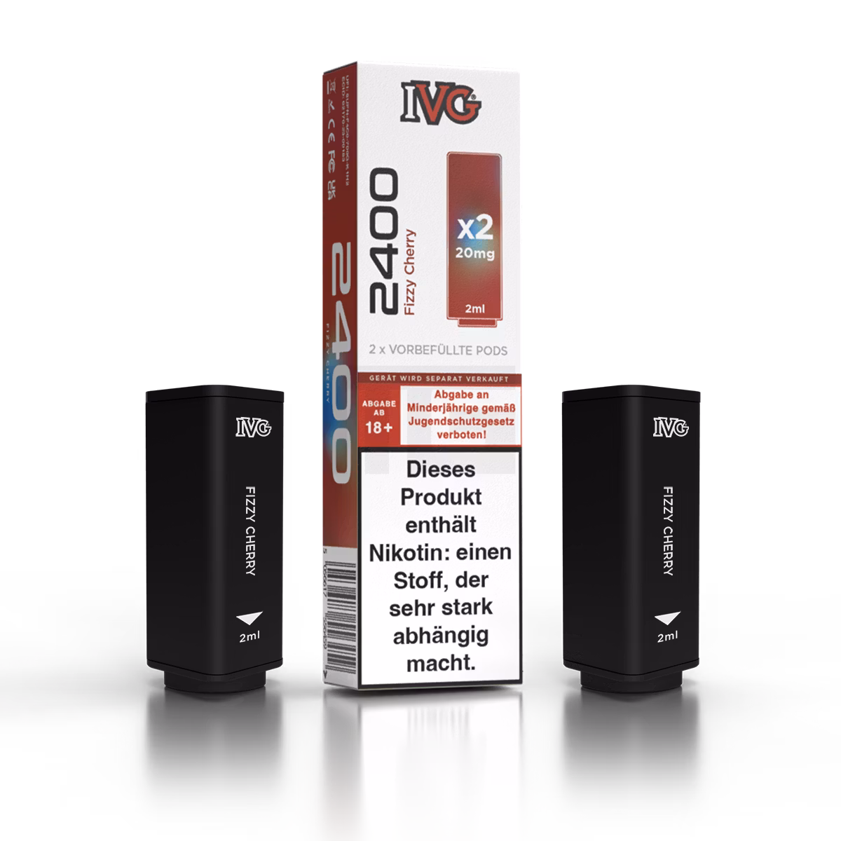 IVG - 2400 - Prefilled Pod - 2ml - 2er Pack - Fizzy Cherry IVG - 2400 - Prefilled Pod - 2ml - 2er Pack - Fizzy Cherry