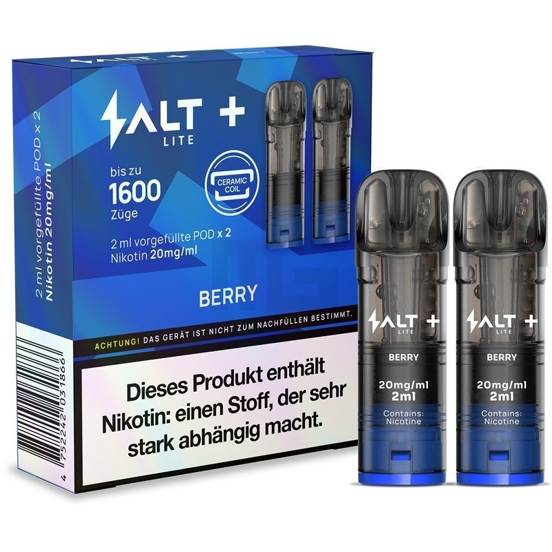 Salt - Plus Lite - Prefilled Pod - 2ml - 2er Pack - Berry