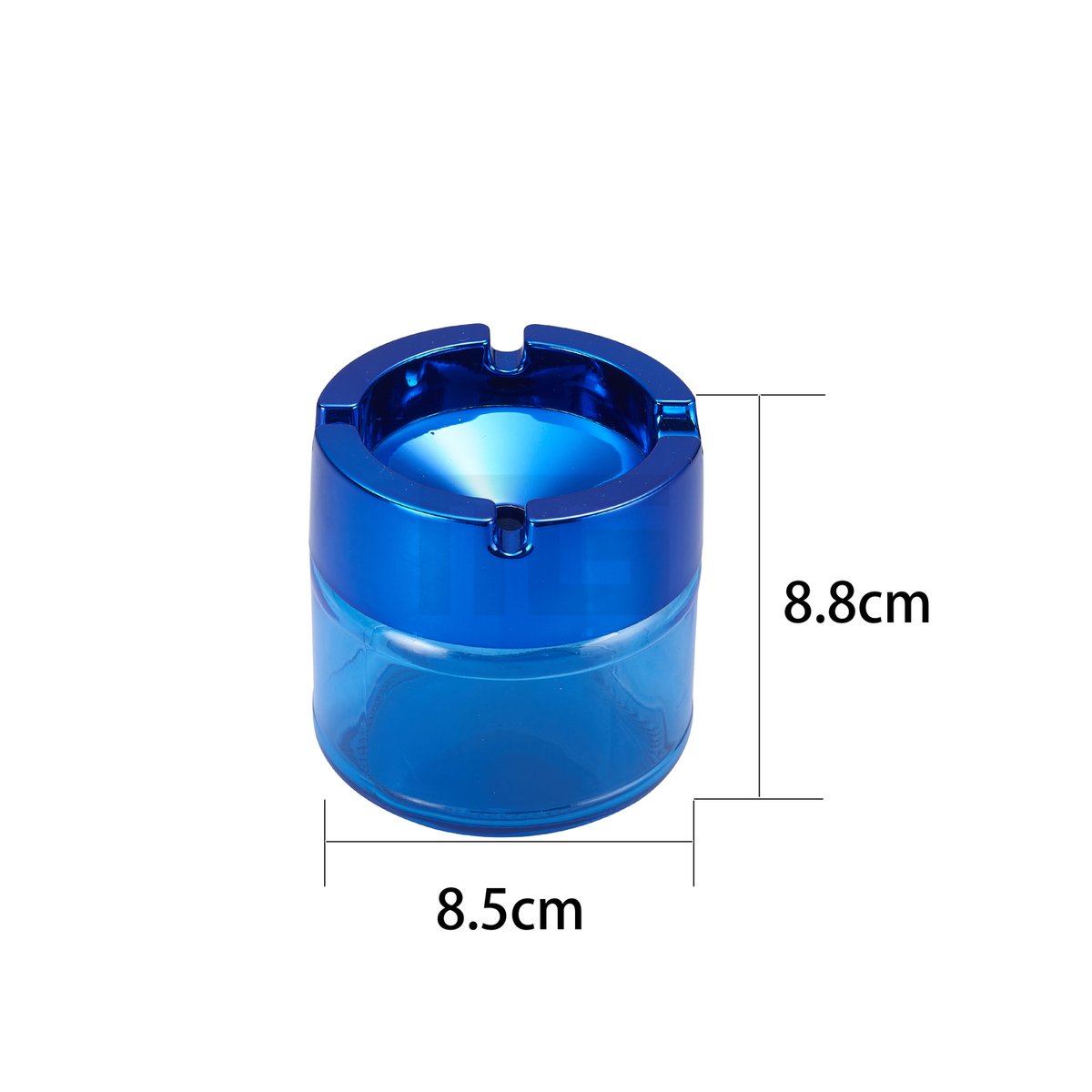 CHAMP HIGH - Stilvolle Glas Aschenbecher - Red