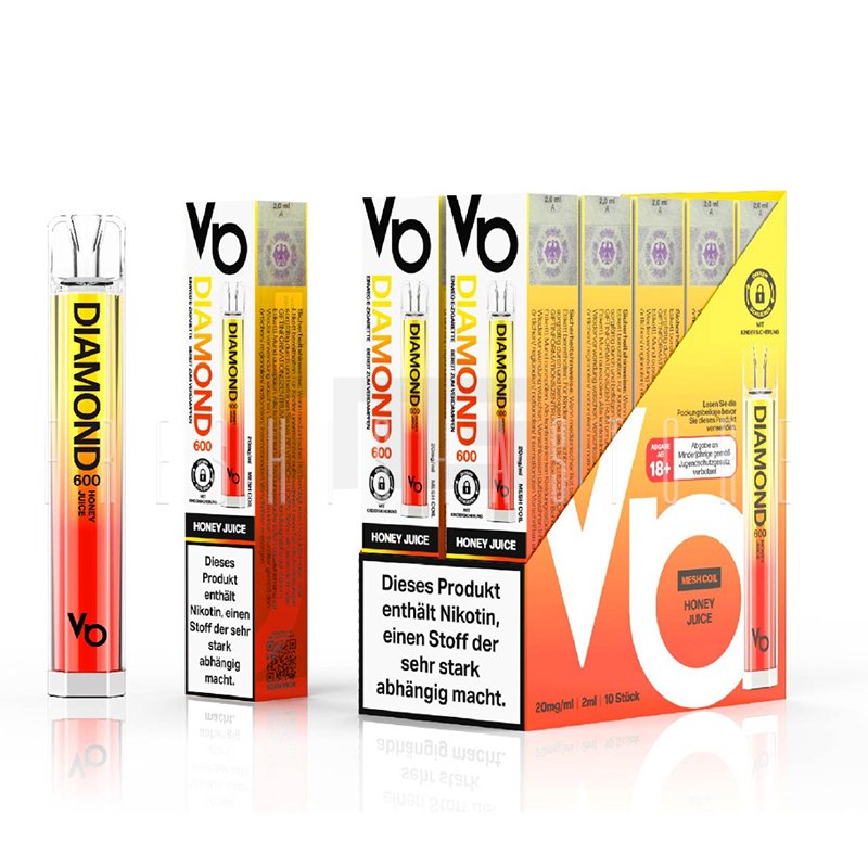 vapes-bars-einweg-ezigarette-honey-juice-02 Vapes Bars - Diamond 600 - Einweg E-Zigarette - Honey Juice
