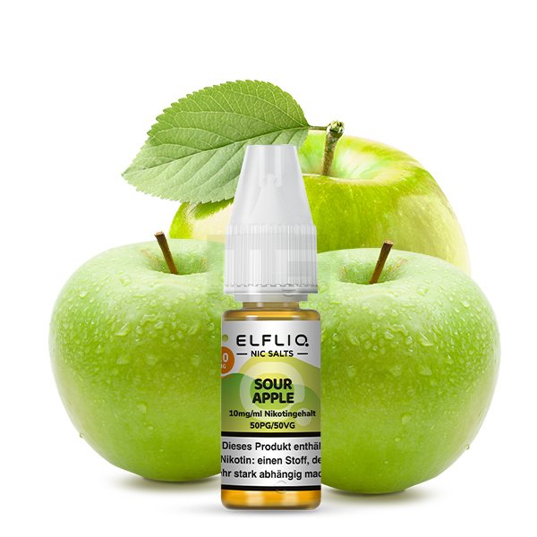 Elfbar - ElfLiq - 10ml - Sour Apple | Nikotinsalz-Stärke : 10mg Elfbar - ElfLiq - 10ml - Sour Apple | Nikotinsalz-Stärke : 10mg