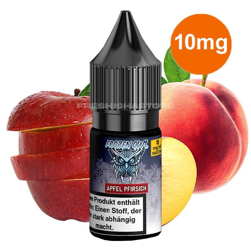 Frozen OWL - Apfel Pfirsich - Nikotinsalz Liquid - 10ml - 10mg